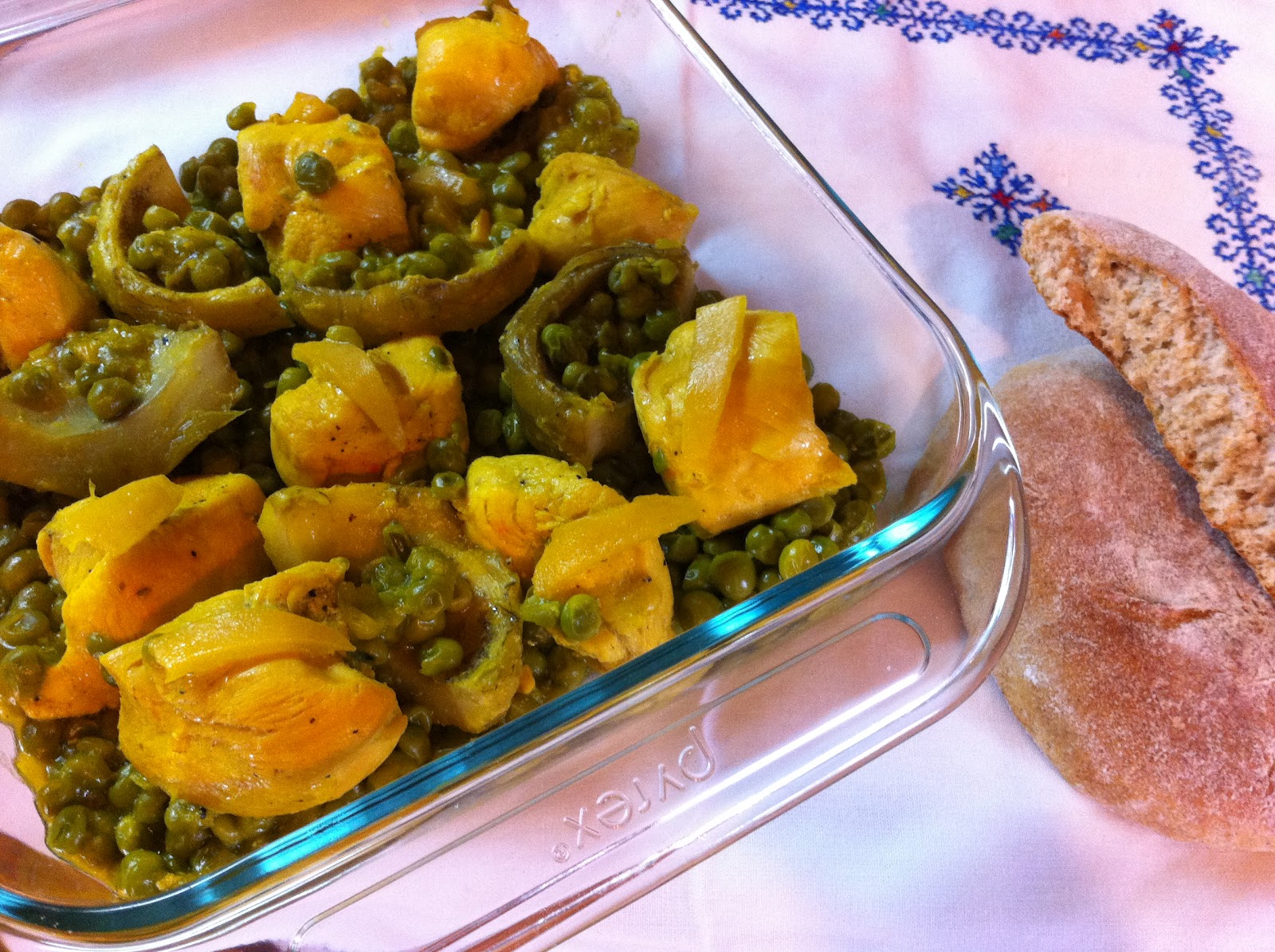 Skinny Simple Recipes Chicken Tagine with Artichoke Hearts and Peas